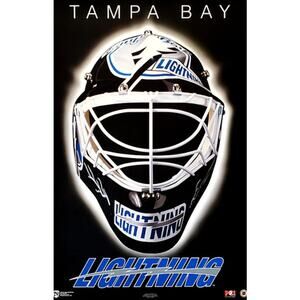 VTG Tampa Bay Lightning Wall POSTER Classic Mask NHL Hockey Official 1994